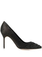 Manolo Blahnik Beaded Pump - Black