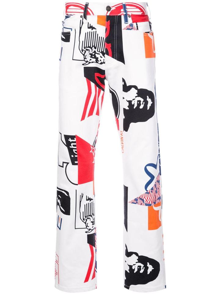 Calvin Klein 205w39nyc Graphic Jeans - White