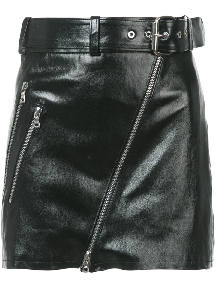 Amiri Buckle Biker Mini Skirt - Black