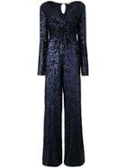 P.a.r.o.s.h. Twist Waisted Flare Leg Jumpsuit - Blue