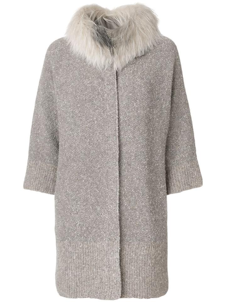 Fabiana Filippi Fur Trim Cardi-coat - Neutrals