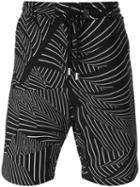 Christopher Kane Pages Print Swimming Shorts, Men's, Size: Xs, Black, Cotton