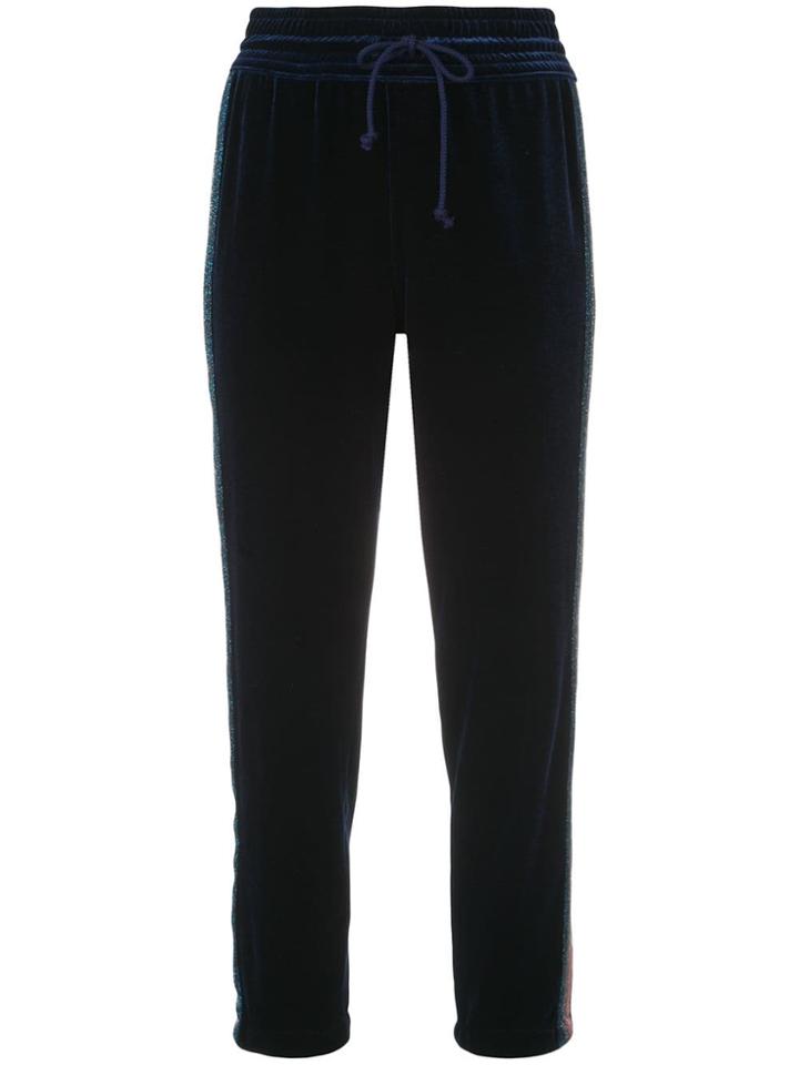 Mother Lounger Ankle Track Pants - Blue