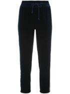 Mother Lounger Ankle Track Pants - Blue