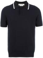 Marni Contrast Collar Polo Shirt - Blue