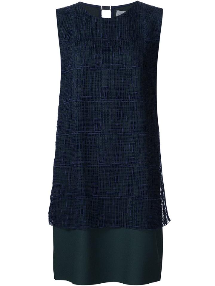 Grey Jason Wu Embroidered Overlay Shift Dress