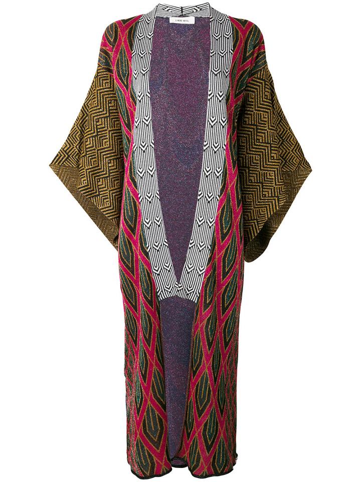 Circus Hotel - Contrast Cardi-coat - Women - Polyester/viscose - 42, Women's, Grey, Polyester/viscose
