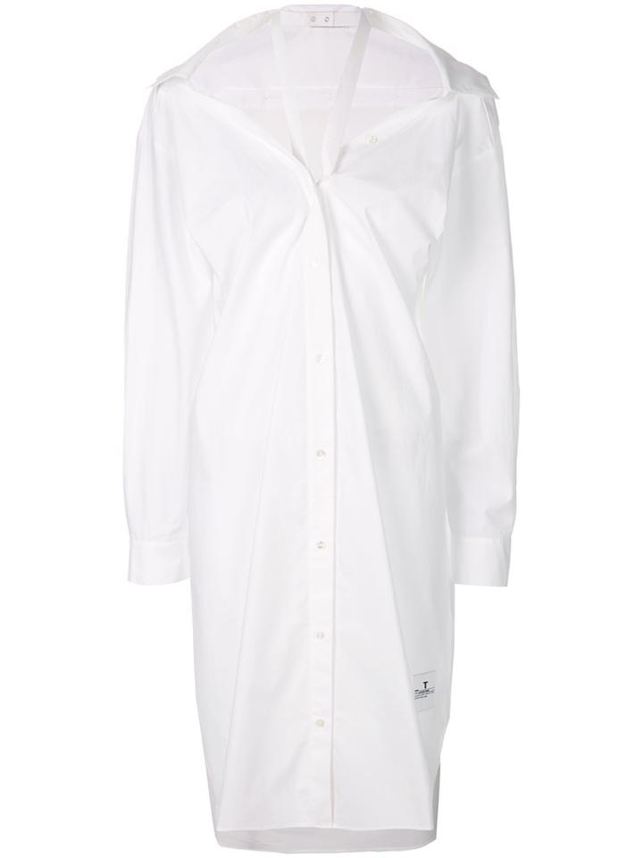 T By Alexander Wang Neck Strap Shirt Dress - White