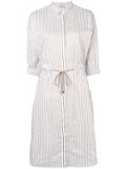 Peserico Striped Shirt Dress - White
