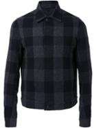 Rick Owens Checked Shirt Jacket, Men's, Size: 50, Black, Cotton/nylon/wool
