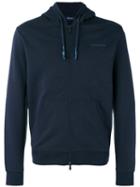 Armani Jeans - Zipped Hoodie - Men - Cotton - L, Blue, Cotton