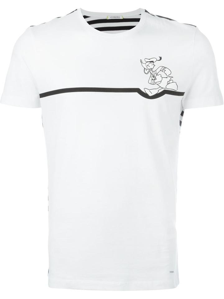 Iceberg Donald Duck Chest Print T-shirt