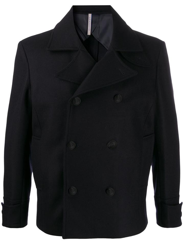 Entre Amis Fitted Double-breasted Blazer - Blue