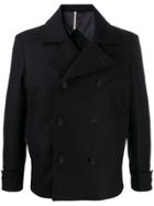 Entre Amis Fitted Double-breasted Blazer - Blue