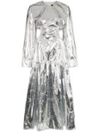 Markoo Metallic Cut-out Maxi Dress
