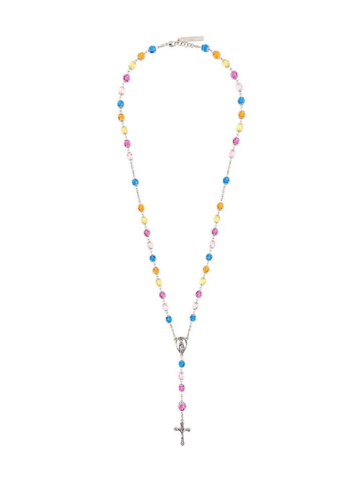 Givenchy Crucifix Rosary Necklace - Multicolour