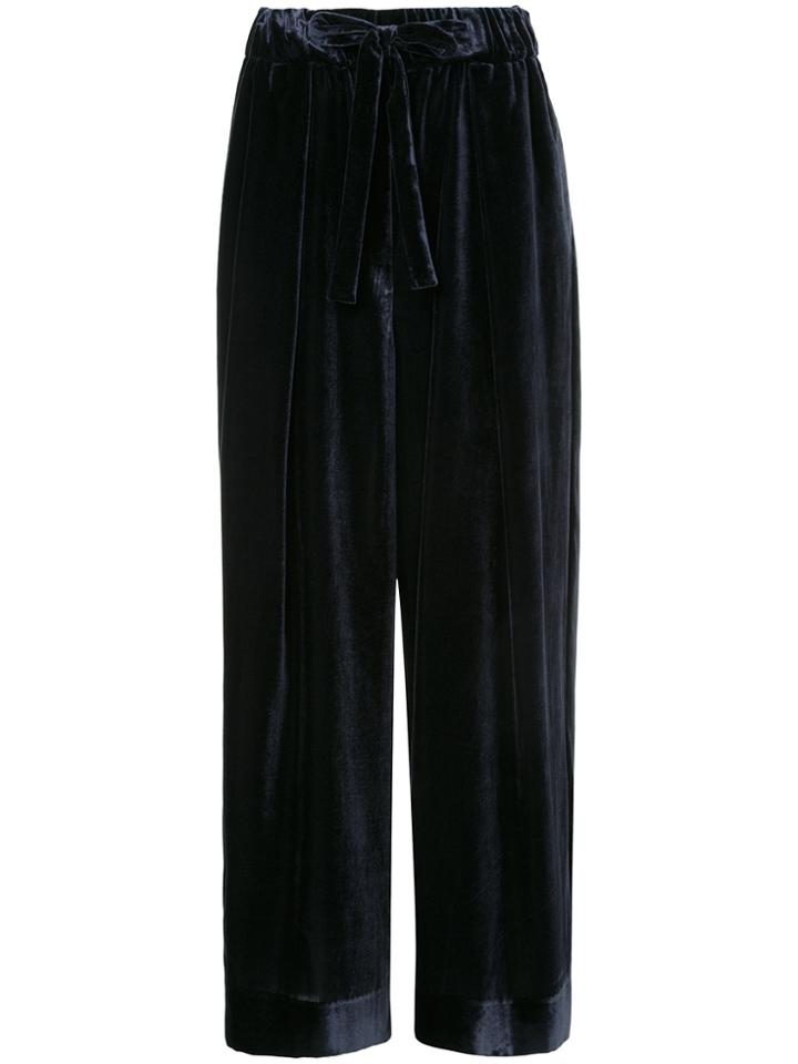 Estnation High-waisted Wide Leg Trousers - Blue