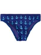 Duskii Girl - Anchor Print Bikini Bottoms - Kids - Polyester/spandex/elastane - 8 Yrs, Blue
