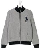 Ralph Lauren Kids Logo Embroidered Zip Jacket - Grey