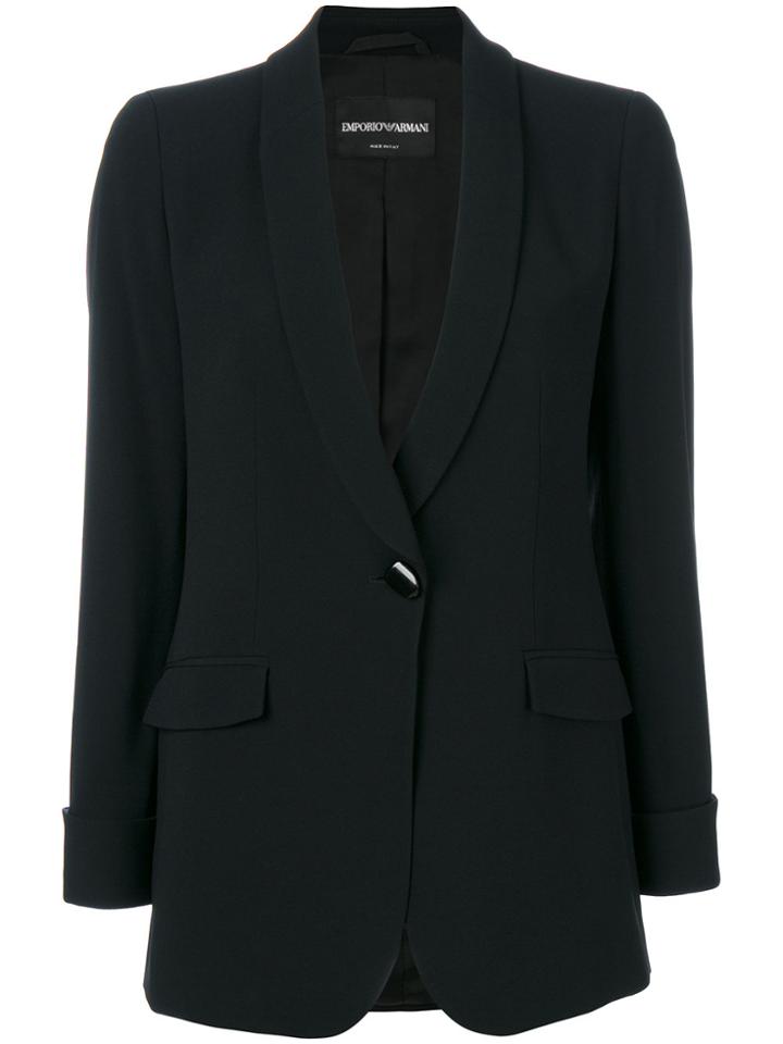 Emporio Armani Single Button Blazer - Black
