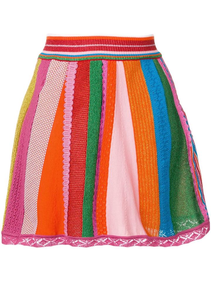 Moschino Intarsia Knit Skirt - Green