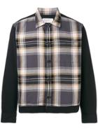 Universal Works Checked Panel Shirt - Black