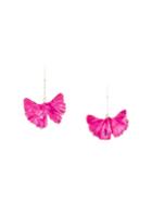 Aurelie Bidermann 18kt White Gold Ginko Biloba Leaf Earrings - Pink &