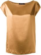 Gloria Coelho Boat Neck Blouse - Nude & Neutrals