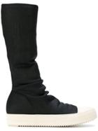 Rick Owens Drkshdw Sock Hi-top Fitted Sneakers - Black