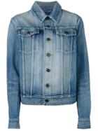 Saint Laurent - Logo Embroidered Denim Jacket - Men - Cotton - Xl, Blue, Cotton