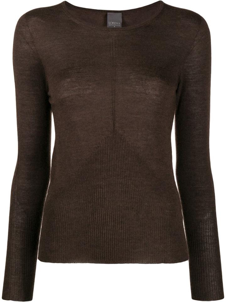 Lorena Antoniazzi Cashmere Boat Neck Top - Brown