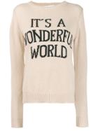 Alberta Ferretti 'it's A Wonderful World' Jumper - Neutrals