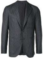 Caruso Pinstriped Blazer - Grey