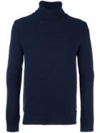 Woolrich Roll Neck Long Sleeve Sweater, Men's, Size: Medium, Blue, Wool/polyamide