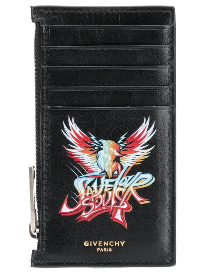 Givenchy Printed Zipped Cardholder - Black