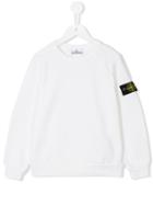 Stone Island Kids Crew Neck Sweatshirt, Boy's, Size: 10 Yrs, White