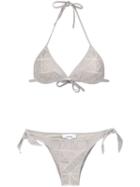 Amir Slama Patchwork Bikini Set - Neutrals