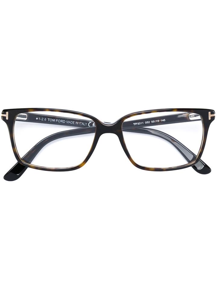 Tom Ford Eyewear - Oversized Square-frame Glasses - Unisex - Acetate - 55, Brown, Acetate