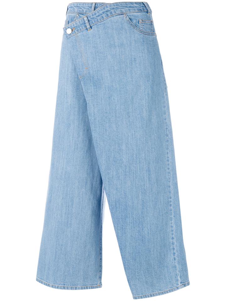 Christian Wijnants Cropped Denim Trousers - Blue