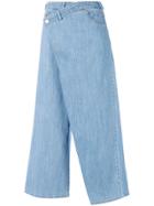 Christian Wijnants Cropped Denim Trousers - Blue