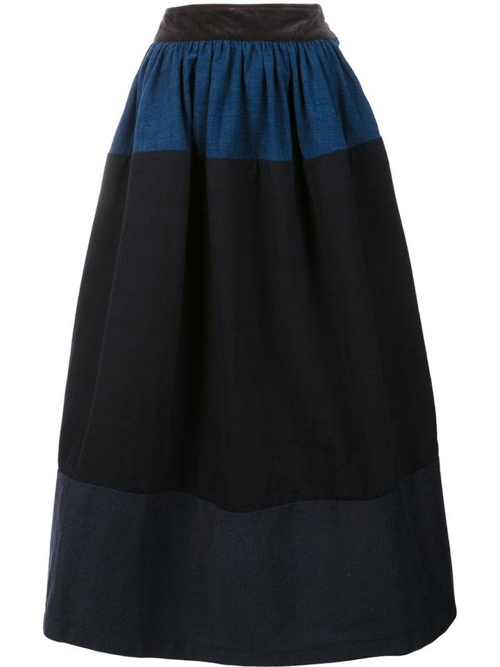 Visvim 'elevation' Maxi Skirt, Women's, Size: 3, Blue, Cotton