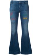 The Seafarer - Embroidered Jeans - Women - Cotton/spandex/elastane - 26, Blue, Cotton/spandex/elastane