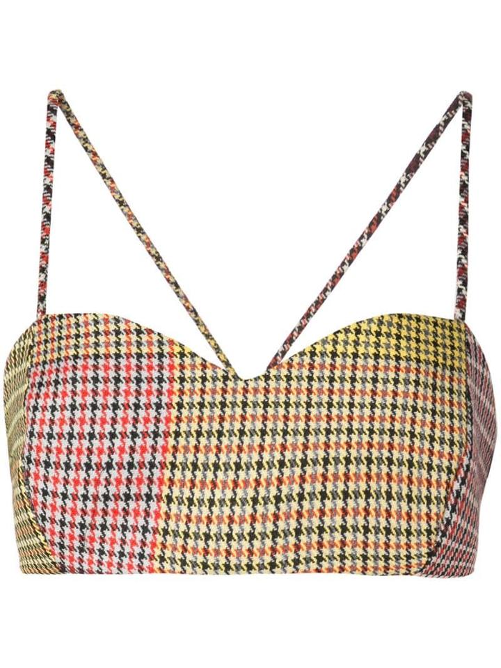 Rosie Assoulin Patchwork Bralet - Red