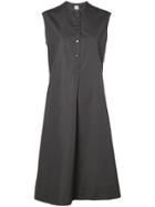 Aspesi Band Collar Shirt Dress - Grey