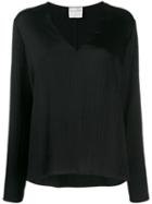 Forte Forte V-neck Ribbed Blouse - Black