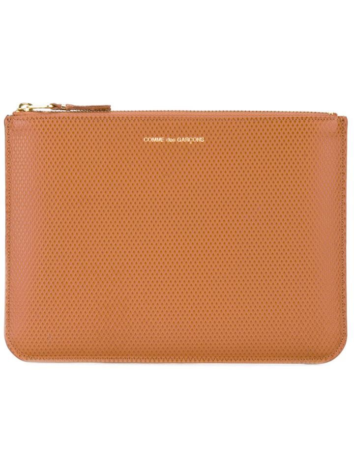 Comme Des Garçons Wallet Embossed Wallet - Brown