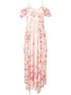 Twin-set Butterfly Printed Maxi Dress - Pink