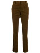 Nº21 Corduroy High Waisted Trousers - Brown