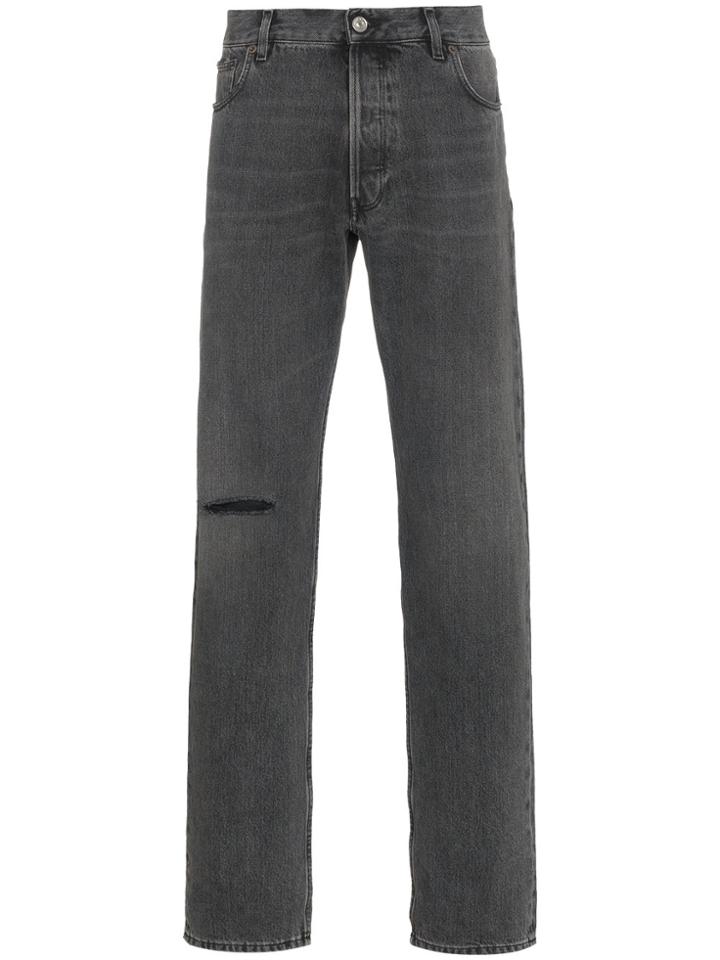 Balenciaga Black Knee Hole Jeans - Grey