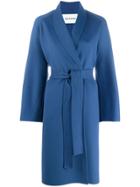 Ava Adore Wrap Front Coat - Blue